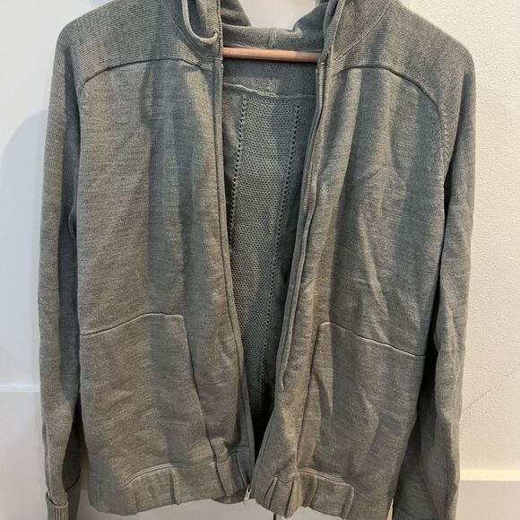LULULEMON Sweatshirt Full Zip Hoodie Gray/Stretch Women’s 6 - Picture 2 of 8